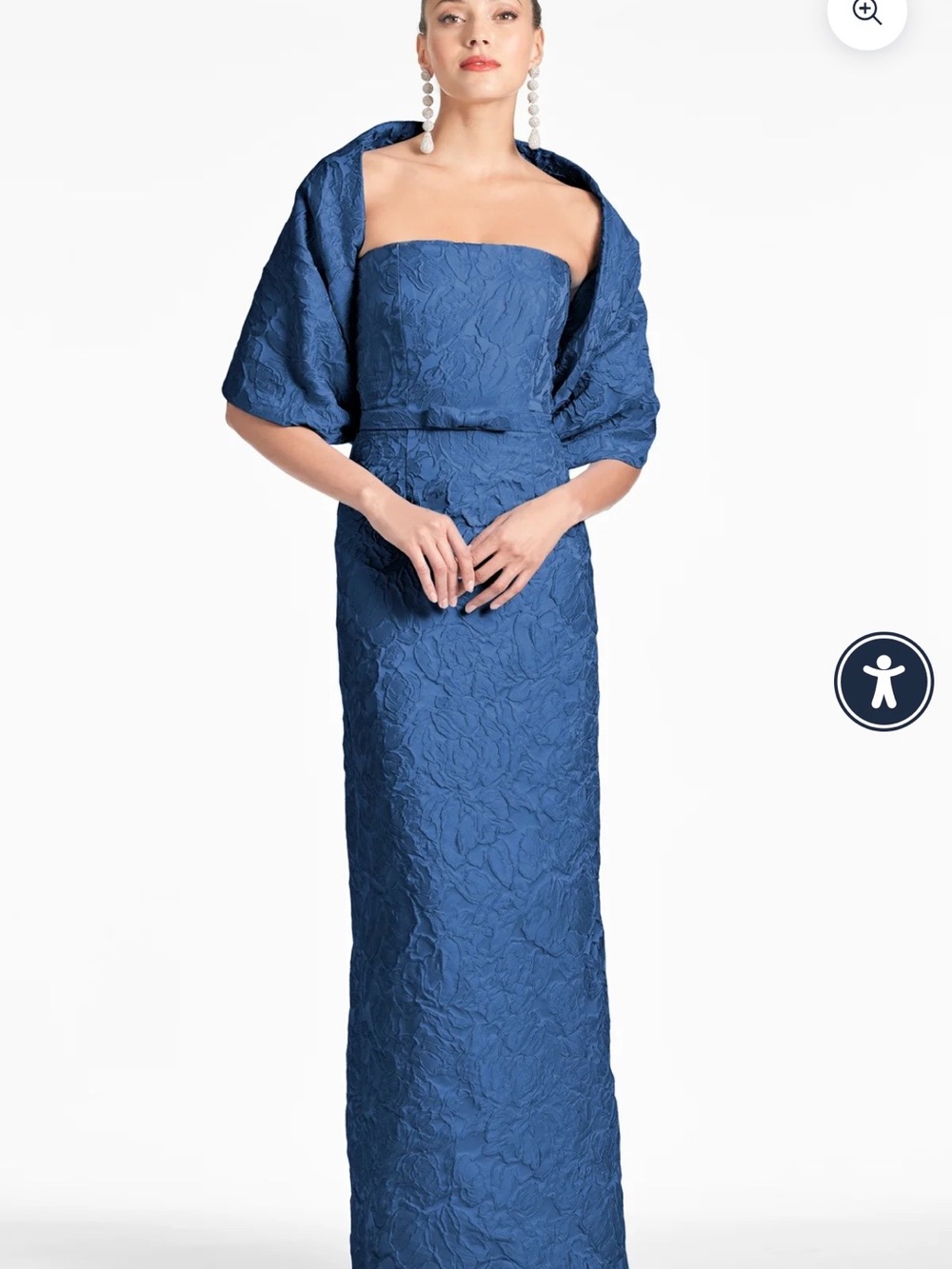 Sachin + Babi Sophia Textured Floral Strapless Dress and matching Shawl - Picture 7 of 9